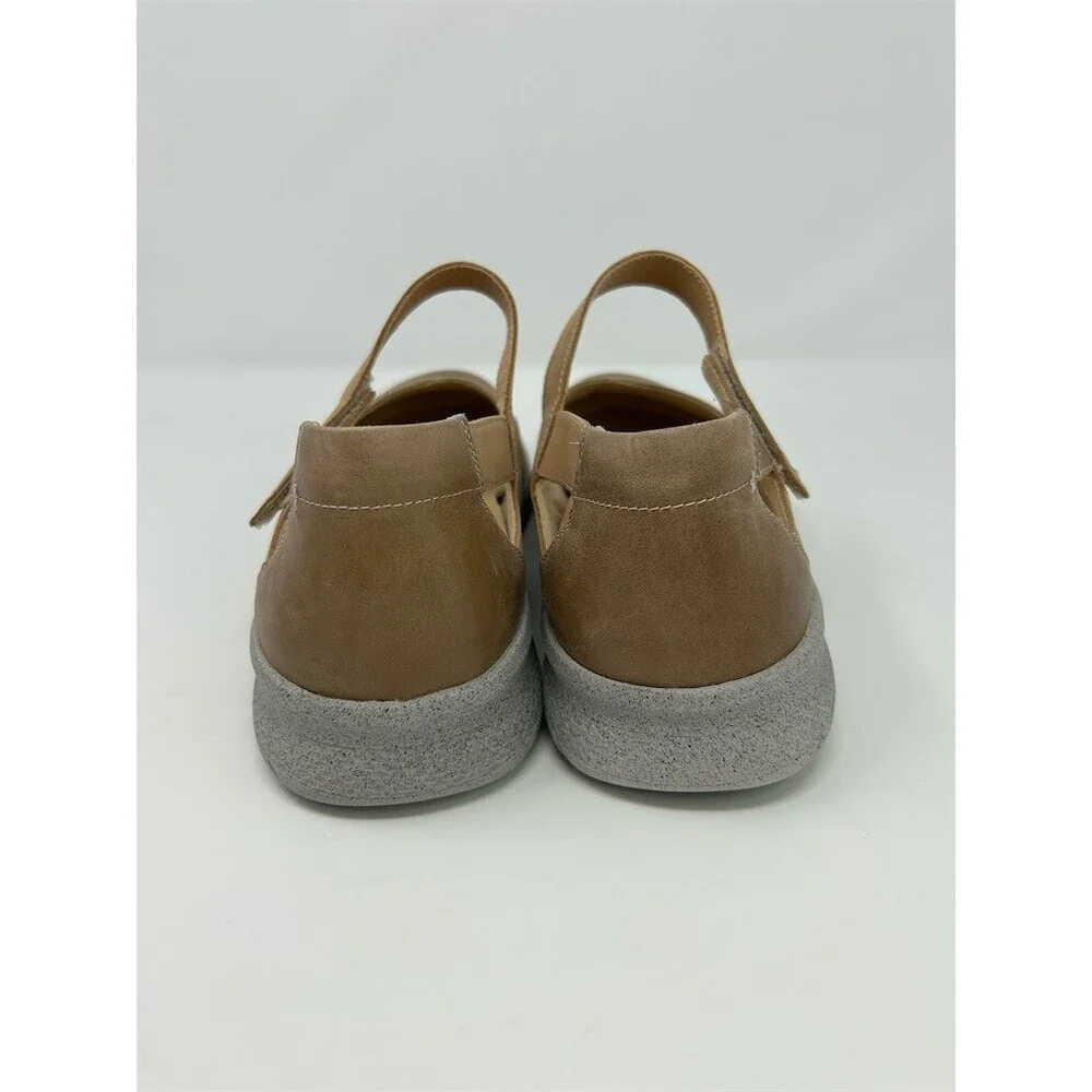 Ziera Super Support Mary Jane Comfort Flats Womens Brown Hook & Loop Strap 41 XF